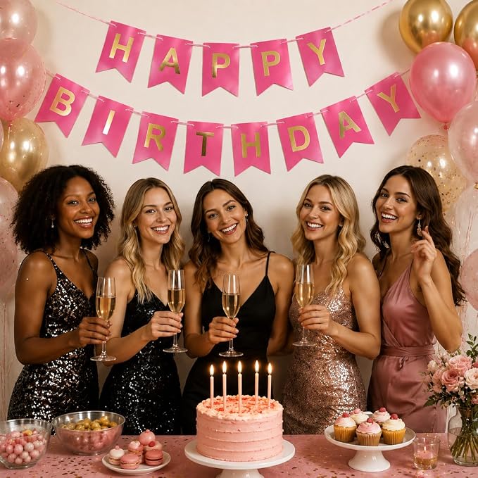 Rose Happy Birthday Banner Sign - Image 5