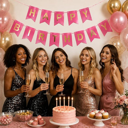 Rose Happy Birthday Banner Sign - Image 5