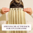 GOO GOO Clip in Hair Extensions Real Human Hair, Remy Human Hair Extensions Clip ins for Women, Natural Human Hair, 16inch 70g 2Pcs, #16/22 Light Blonde Highlighted Golden Blonde