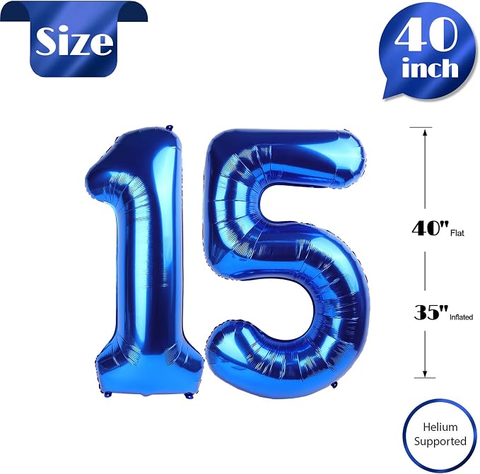 Navy Blue 15 Balloon - Image 6