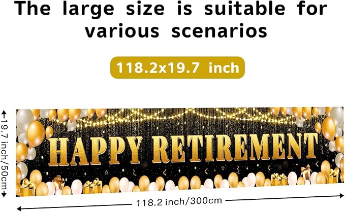 Large Happy Retirement Party Decorations - Image 2