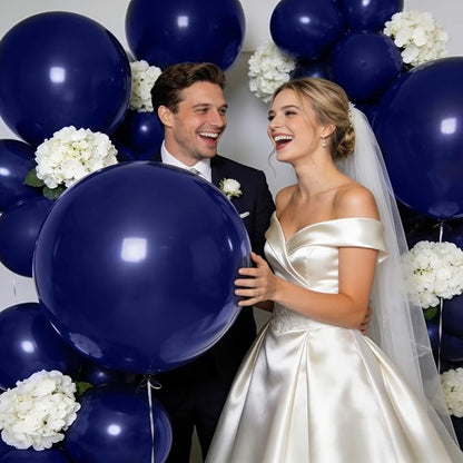 32Pcs Navy Blue Big Balloons 18 Inch, Round Dark Blue Large Latex Party Balloons - Image 5