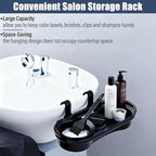 Salon Storage Rack Shampoo Bottle Shelf Shampoo Bowl Tray to Hold Color Bowls Hanging Salon Organizer Tray for Hairdressing Tools, Coloring Bowls, Combs