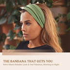 Wide Headbands for Women Knotted No Slip Head Bands Soft Turban Headband Hair Accessories Boho African Solid Color Head Wraps for Women Yoga Workout Pack of 6