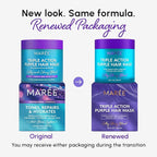 MAREE Deep Conditioning Purple Hair Mask for Blonde Hair – Purple Toner for Brassy, Bleached, Silver, or Color Treated Hair – Hair Repair Mask Keratin Hair Treatment – Matizador Para Cabello Rubio