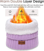 Neck Warmer Gaiter, Winter Fleece Lined Face Mask Scarf for Men Women, Thick Warm Cold Weather Running Ski Neck Cover