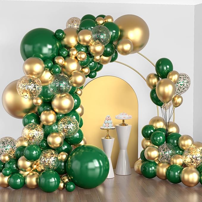 Lukiituke Green and Gold Balloon Arch Kit, St.Patrick's Day, Graduation by Lukiituke