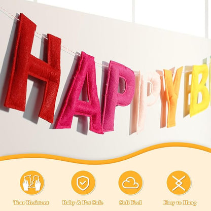 4PCS Pre-Strung Happy Birthday Banner - Image 2