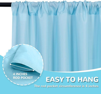 10x 8 Baby Blue Backdrop Curtain - Image 6