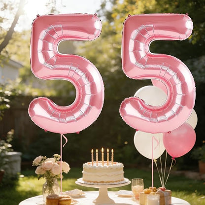40 Inch Number 55 Balloons for 55th Birthday Party Decorations, 0-100 Jewelry - Image 3