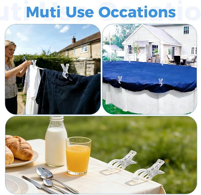46Pcs Balloon Arch Clips Set Includes 20 3.5" Large Clear Backdrop Clips - Image 5