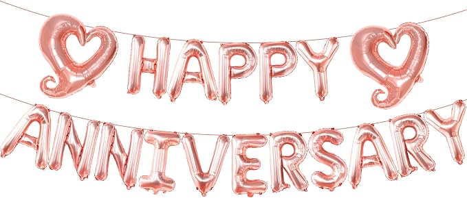 KatchOn Rose Gold Anniversary Balloons - Image 8
