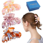 Jayongnee Clips for Women - Octopus Claw Clip - Hair Clips for Long and Thick Hair, Non-Slip Big Claw Strong Hold Hair Unbreakable 3 PCS (claw clip-B)