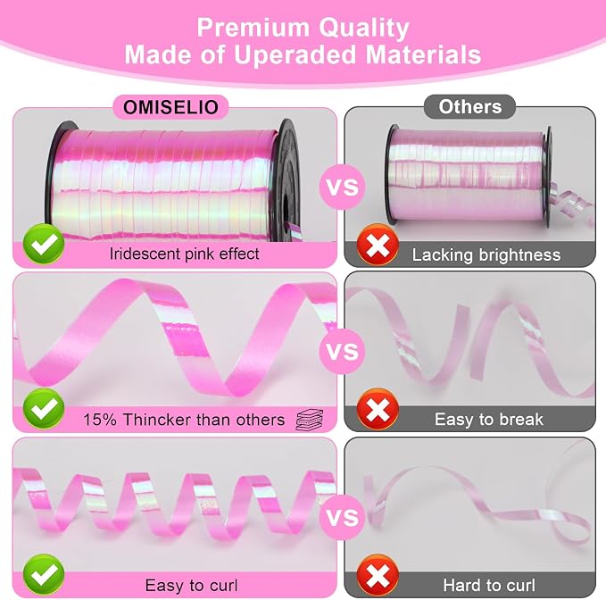 Light Pink Curling Ribbon - Image 4