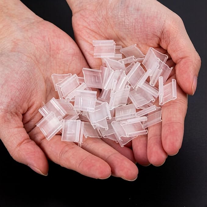 100Pcs Transparent V-Shaped Sealing Balloon Clips - Image 2