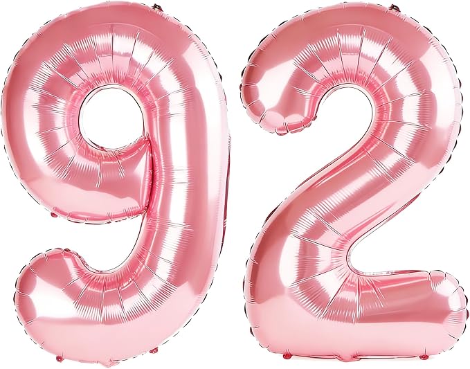 40 Inch Number 92 Balloons for 92nd Birthday Party Decorations, 0-100 Jewelry by FOBELEC