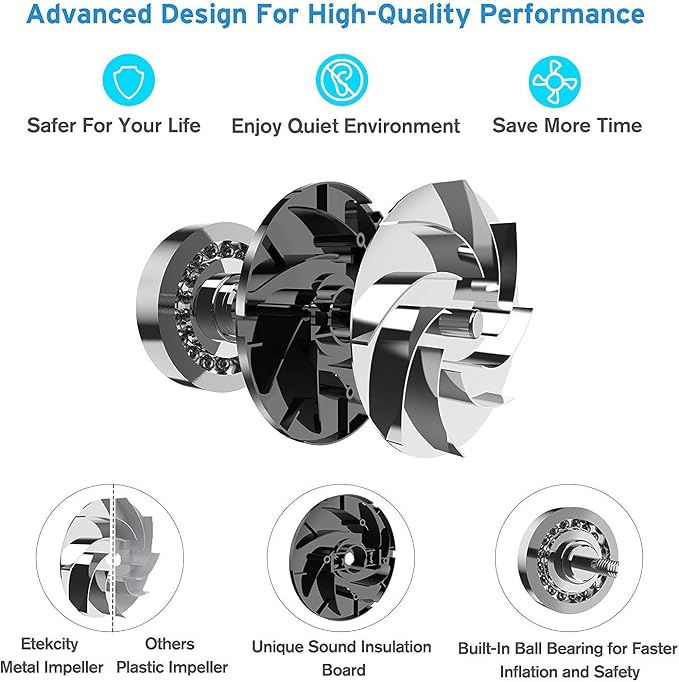 Etekcity Air Pump for Inflatables, Portable Electric Air Mattress Pump - Image 3