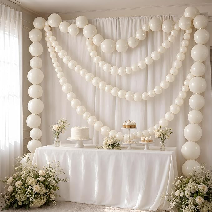 White Linking Balloons - Image 5