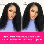 Lashey Kinky Curly Clip in Hair Extensions 110g 7pcs 18 Inch Natural Black Seamless Clip ins Hair Extensions Real Human Hair Soft Invisible Clip ins for Black Women