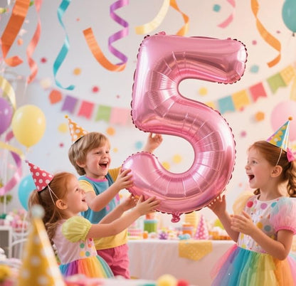Number Balloons Pink 5 Balloon 40 inch - Image 2