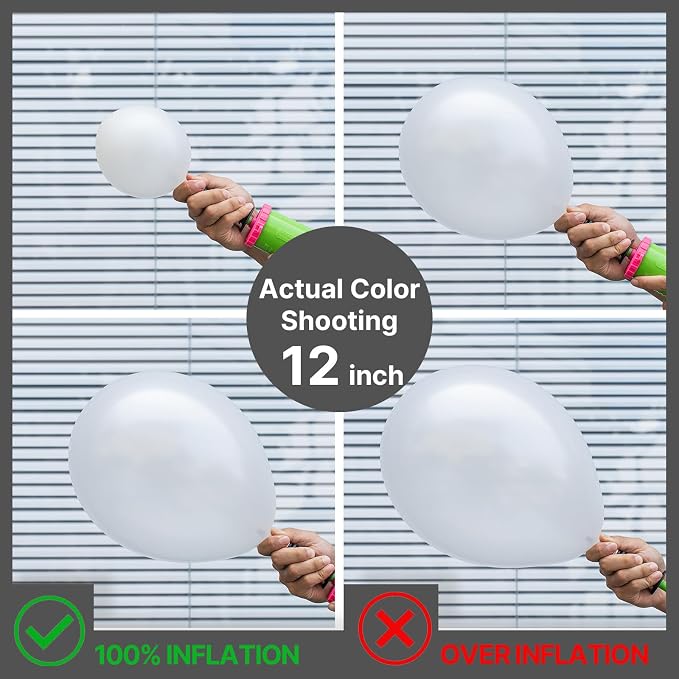 PartyWoo Pearl White Balloons 50pcs Metallic White Color 12 Inch | Balloons - Image 3
