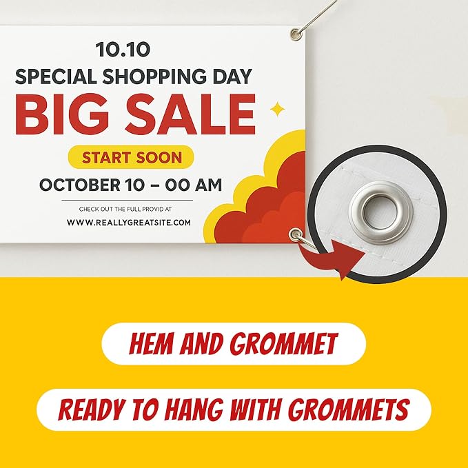 Custom Vinyl Banner with 150+ Sizes – Personalized Outdoor or Indoor Sign – Any - Image 5