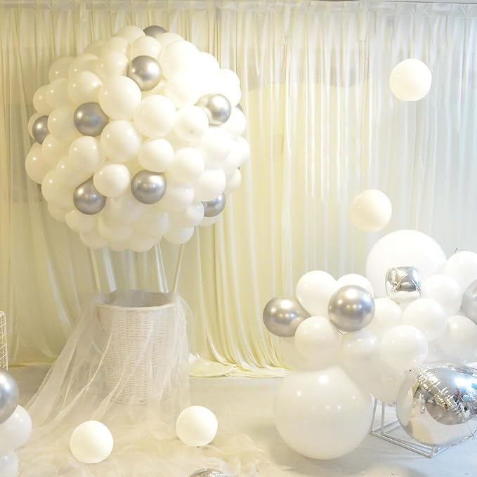 200pcs White Balloons 5 Inch, Small Mini Latex Balloons - Image 6