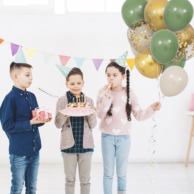 68Pcs Balloons Kit 12 Inch, Sage Green Balloon Sand White Metallic Gold Balloon - Image 6