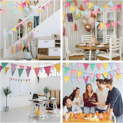 6 Strings 78 Feet Pastel Pennant Banner Flags - Image 7