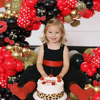 145pcs Red and Black Balloon Arch Kit - Image 5