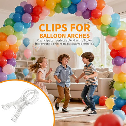 Muitcdo 10 Pack Balloon Arch Clips, Large Clear Spring Clamps - Image 3