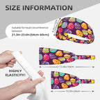 Easter Bunny & Eggs Style Sports Headband for Men Women Moisture Wicking Sweatband for Basketball, Running, Gym