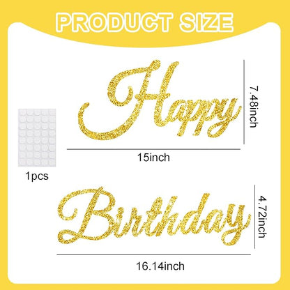 TONIFUL Happy Birthday Sign for Backdrop - Image 2