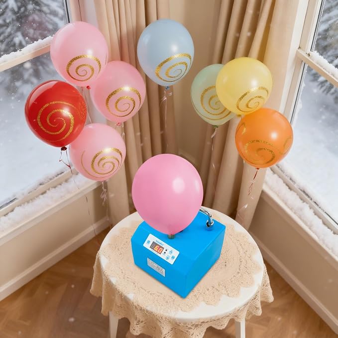 Electric Balloon Pump with Timer Pedal & Control, Portable Inflator Blower | - Image 3