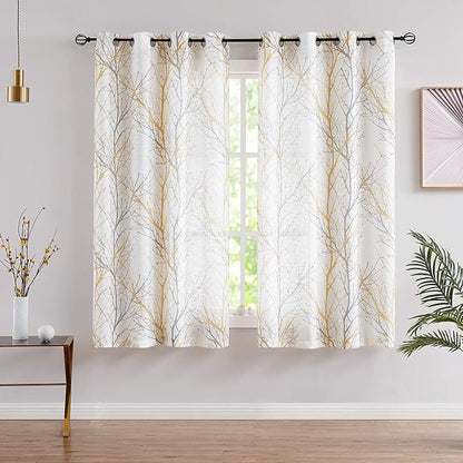 FMFUNCTEX Linen Semi Sheer Curtains by Fmfunctex
