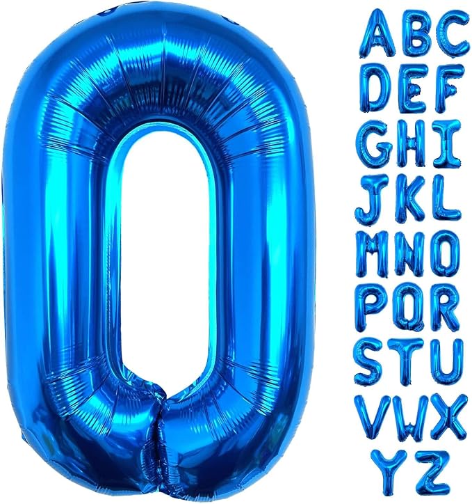 Lovoir 40 Inch Large Blue Letter O Balloons Big Size Jumbo Mylar Foil Helium by Lovoir