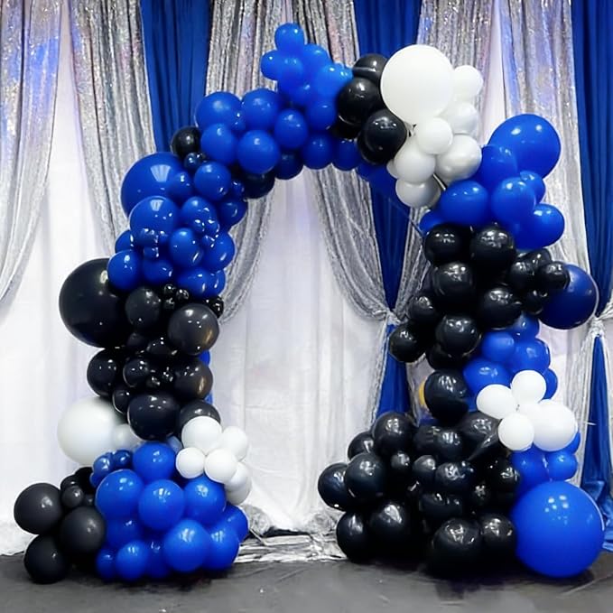 110pcs Black and Blue Balloons Garland Arch Kit, 18/12/10/5 Inch Balloons | - Image 6