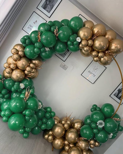 Green and Gold Balloons Arch Kit - Image 4