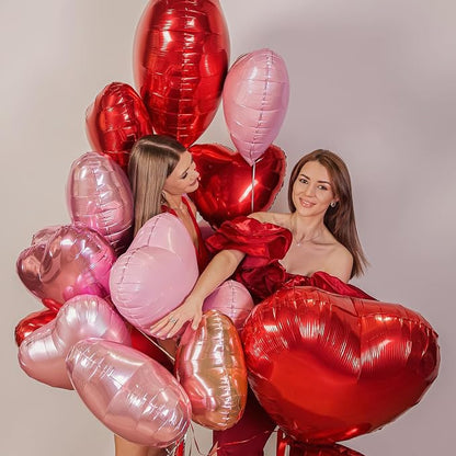 Red Heart Balloons, 18Inch Helium Polyester Film Balloon - Image 4