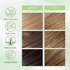 Light Brown Hair Dye Shampoo 3-in-1, Instant Natural Hair Color Shampoo for Women Men Champu Para Canas Mujer, Lasting 3-4 Weeks & Easy to Use & All Hair Types & Root Touch Up, 500ml