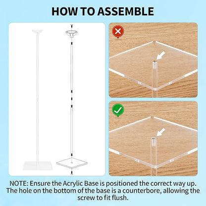 10 Pack 24 Inch Reusable Acrylic Balloon Stand Kit - Image 4