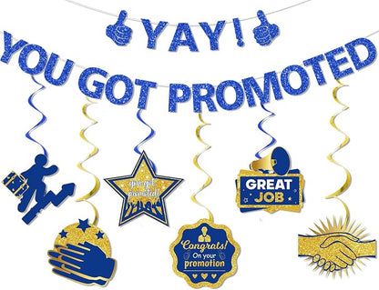 Yay! You Got Promoted Congratulations Banner Congratulations Decorations by Yavxzvbw