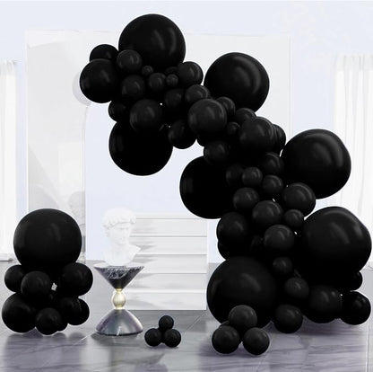 PartyWoo Black Balloons 100pcs Different Sizes of 18 12 10 5 Inch | Balloons by PartyWoo