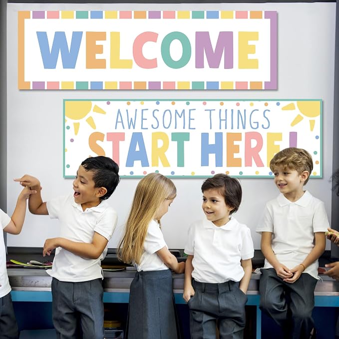 Classroom Decorations Pastel Welcome Banner Poster - Image 7
