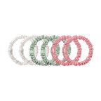 Bellerose Silk Skinny Scrunchies - 100% 22 Momme Mulberry Silk Hair-Friendly Elastic Set (6 Luxurious Scrunchies for Women)