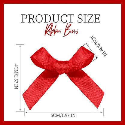 YGDZ 50 PCS Mini Red Bows, Small Bows - Image 2