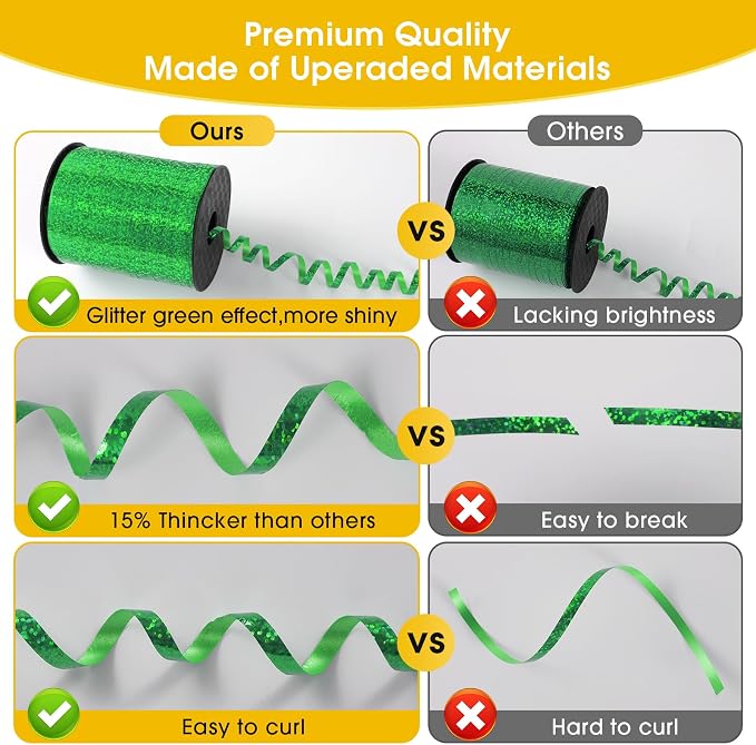 Green Curling Ribbon - Image 2