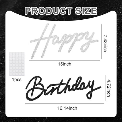TONIFUL Happy Birthday Sign for Backdrop - Image 3