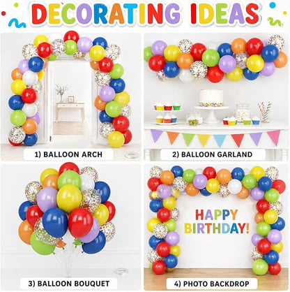 Red Blue Yellow Green Balloons, Carnival Circus Balloon 12 Inch Red Blue Green - Image 8