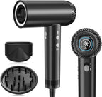 2026 Hair Dryer, 200,000 RPM Professional High Speed Blow Dryer with Diffuser for Women, 1200M Negative Ionic Hair Dryer with Brushless Motor, Low Noise Hair Blow Dryer for Home Travel Salon,Black